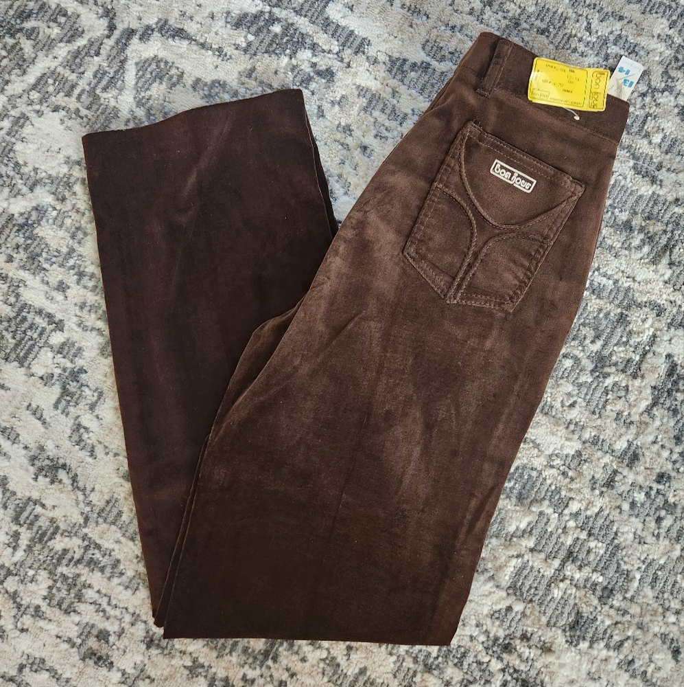 Vintage NWT Bon Jour Velvet Jeans
